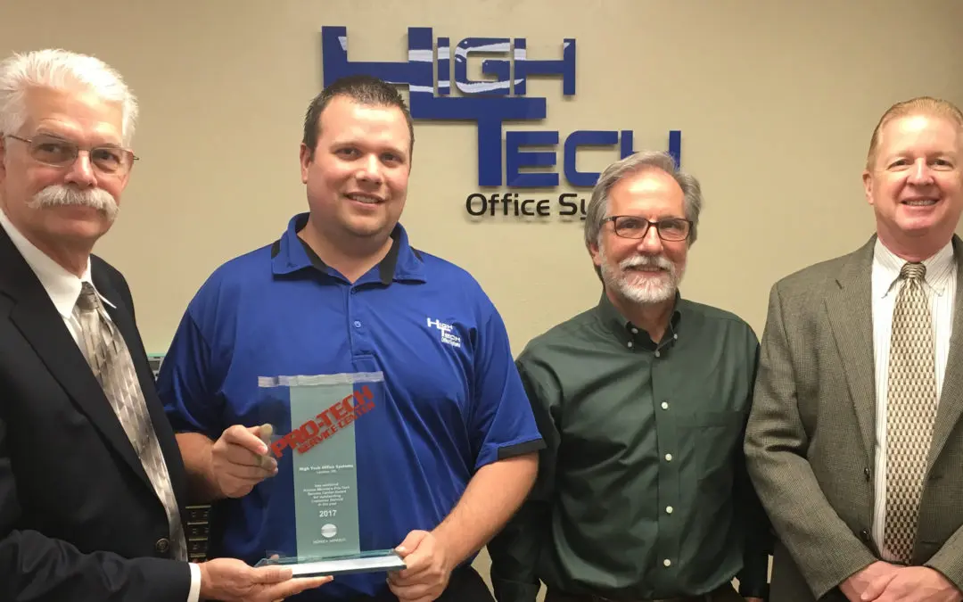 High Tech Office Systems Receives Konica Minolta’s Highest Service Honors